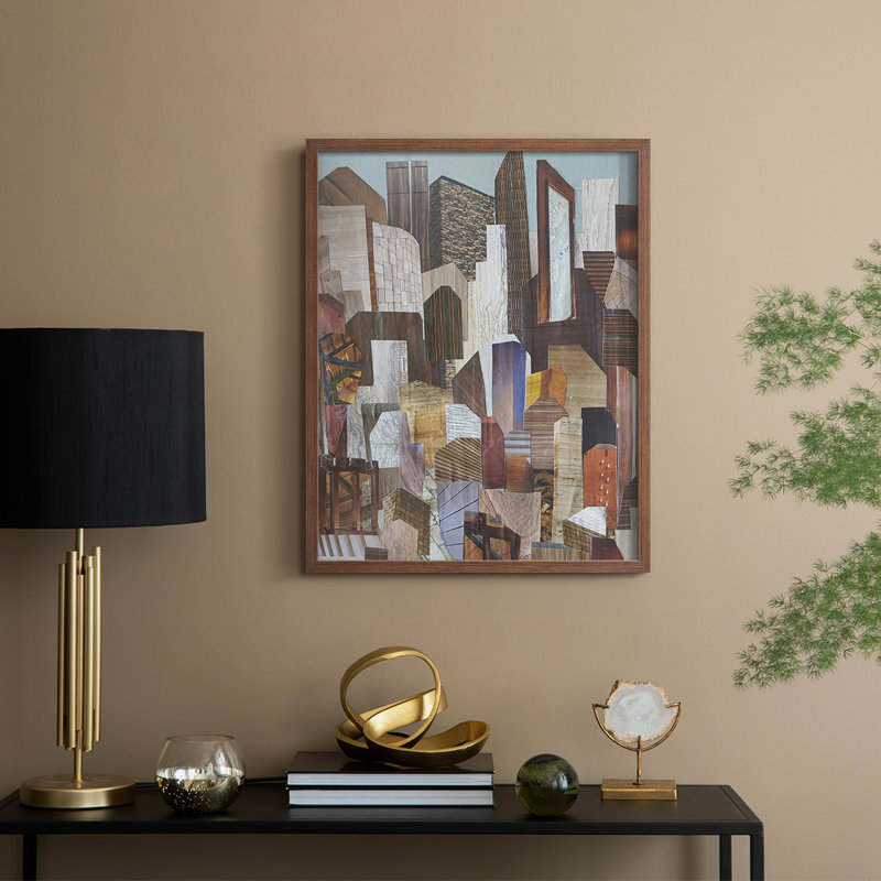 Impression encadrée Metropolis - bois massif, Walnut, 15" H x 12" W