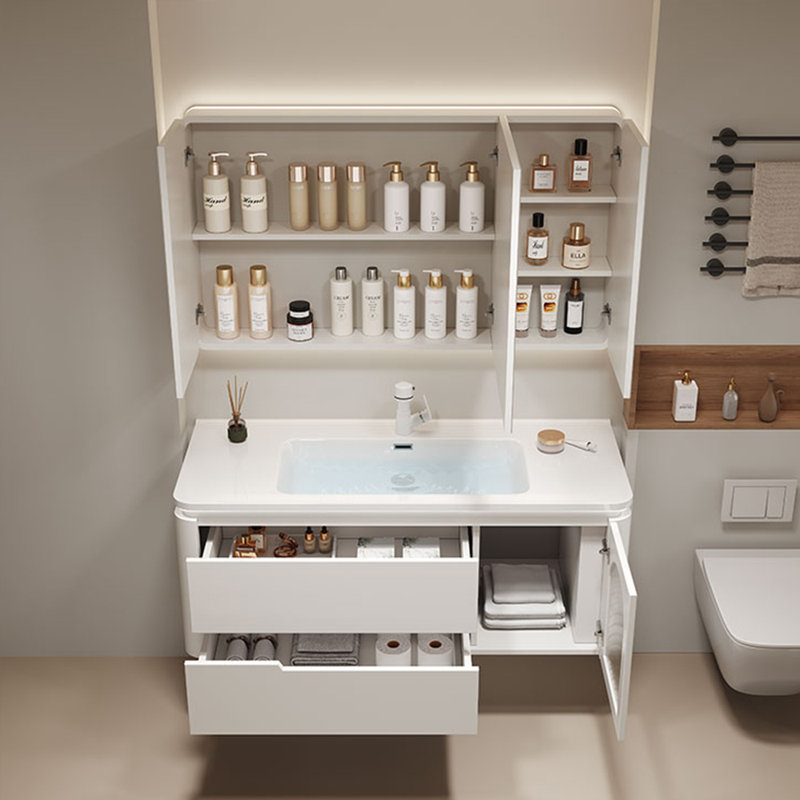 Armoire de salle de bain moderne de style crème