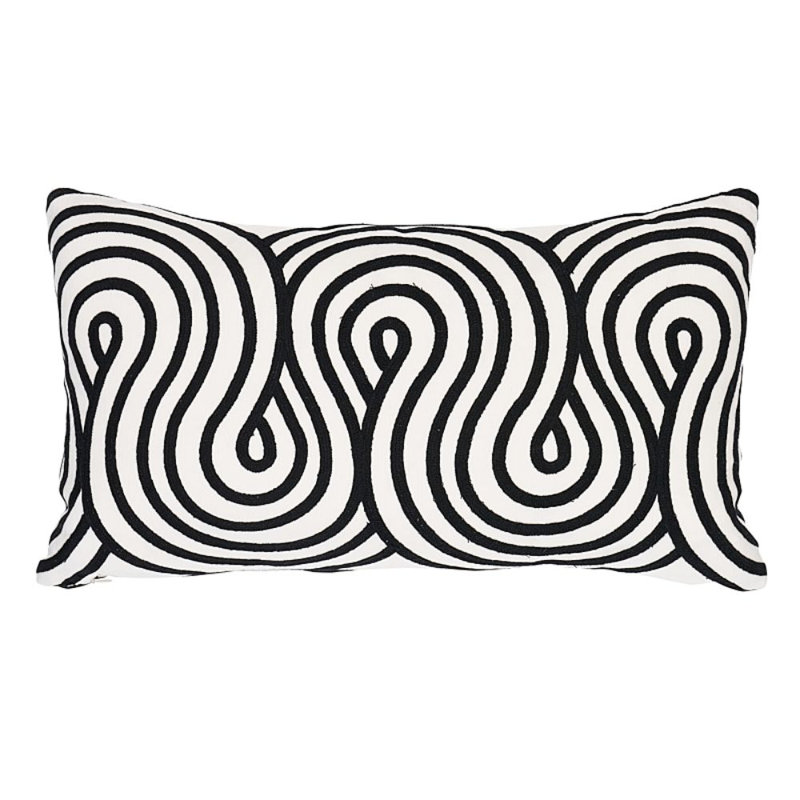Giraldi Embroidery Pillow, Black