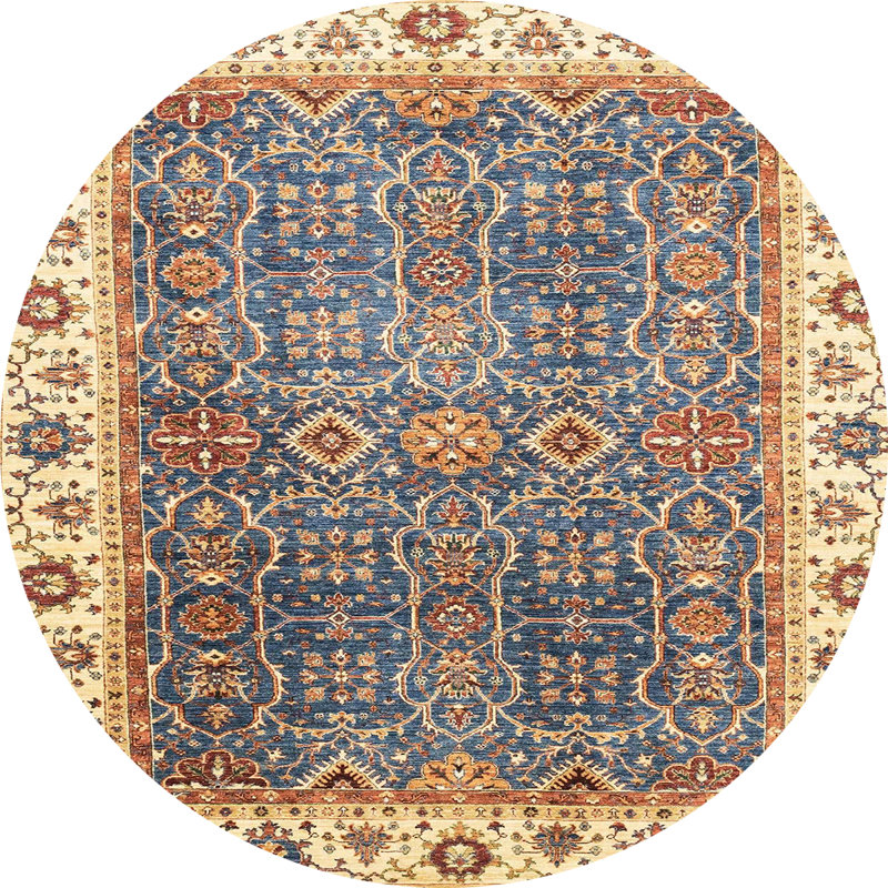 Abstract Indoor Rug, Round 8'