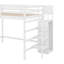 Lit mezzanine double avec garde-robe et escalier de rangement-951597268