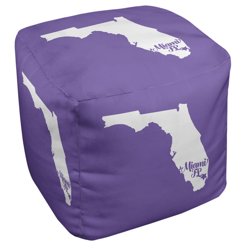 Repose-pieds cube en floride miami, Mauve