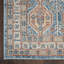 Tapis géométrique bleu / brun / beige Boulogne-1672314378