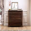 Commode en bois massif avec commode peinte à la bombe aérosol, casiers d'armoire de table de buffet, casiers de table de console de buffet, poignée ronde rétro, applicable à la salle à manger, au salon, au couloir de la cuisine, auburn