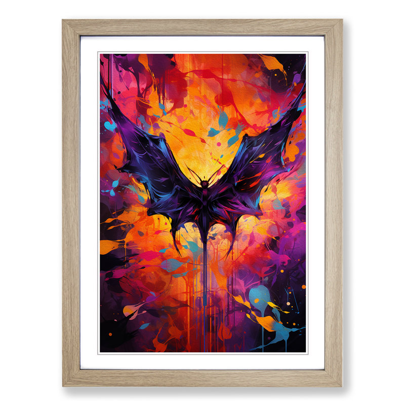 Single Picture Frame Print on Wood, Oak Framed, 64cm H x 46cm W