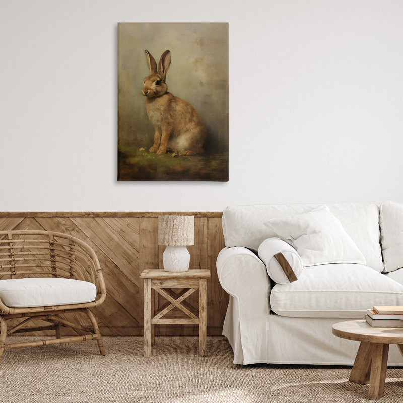 «Brown Bunny Portrait» par Petal Prints Design, H 36 po x l 24 po