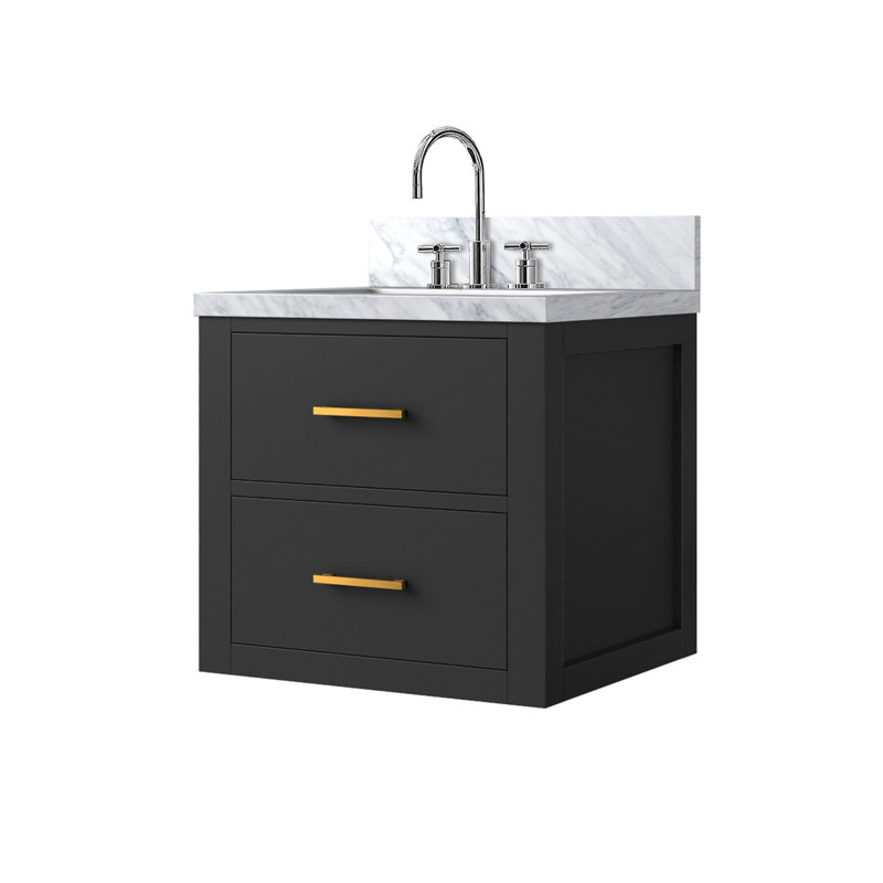 Meuble-lavabo simple l 20 po x P 18 po, Noir