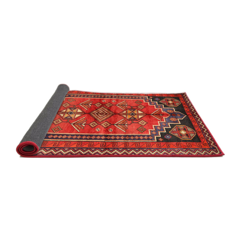 Tapis rouge à motif sud-ouest, Rond 6 pi