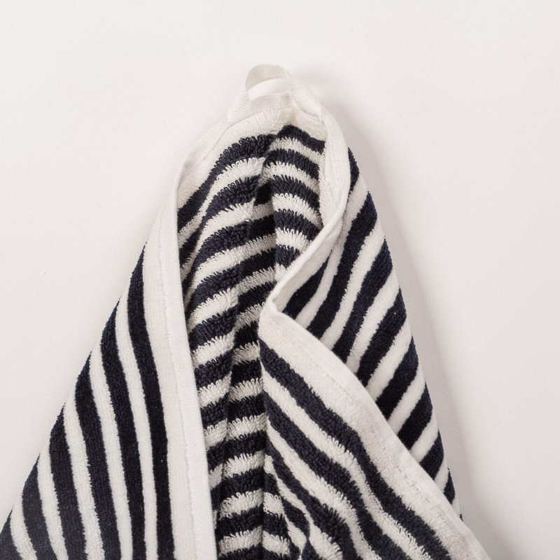Beach Towel, Navy/White