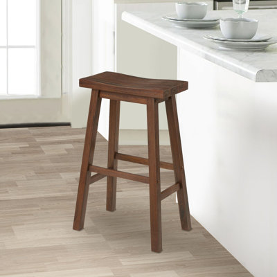 Tabouret de bar et de comptoir en bois massif Kaileah