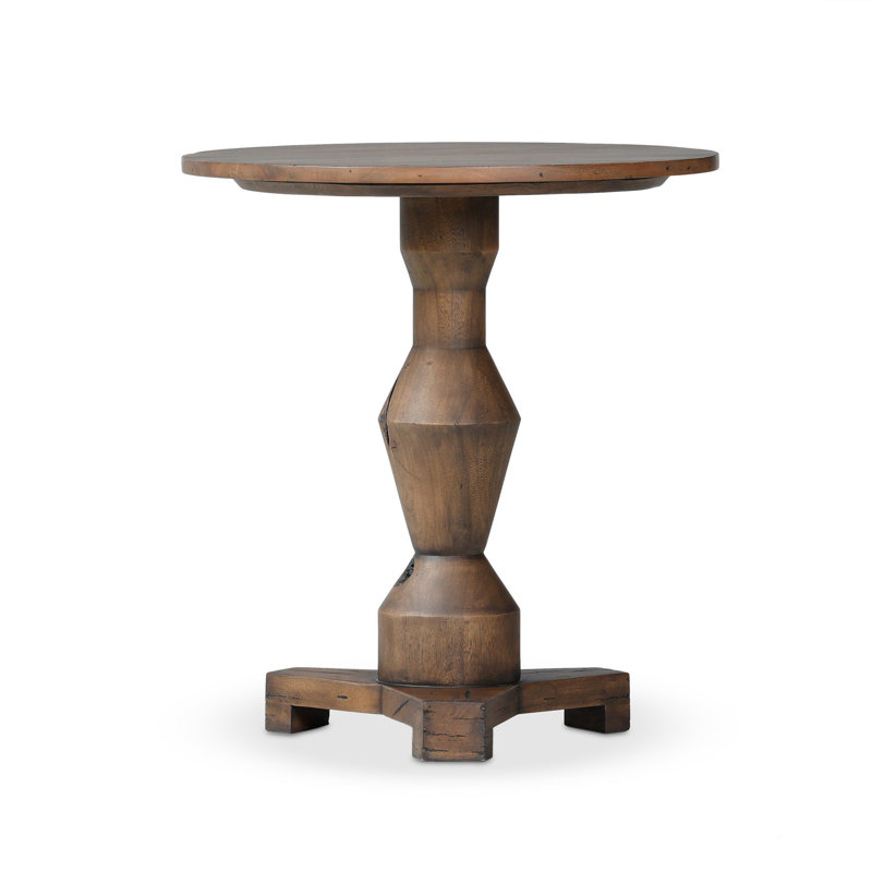 Kernersville Solid Wood End Table, Aged Belgium Bleach