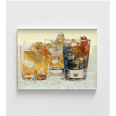 Erving Cocktail Painting Print, Framed Strong Booze Art, Drinking Poster Print, Bar Cart Art, Liquor Wall Art, Happy Our Decor, Framed Wall Art