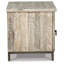 Buffet décoratif carré en bois massif à 2 portes Kadasha