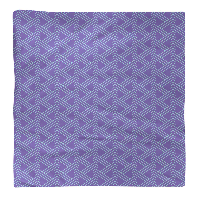 Serviette de table en coton Zig Zag, Mauve / bleu sarcelle, H 0,1 po x l 10 po x P 10 po, Polyester sergé