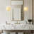 1-Light 4.7" Dimmable Minimalist Round LED Wall Sconce with Warm Brass Finish