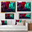 Encre liquide verte et rouge - reproduction d'art moderne sur toile-1031223709-1031223708