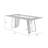 Arevalo Transitional 79 In. Rectangular Dining Table With Brown Wood And White Sintered Stone Table Top - Seats Up To 6