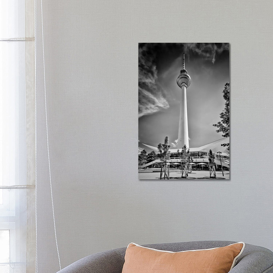 Berlin Television Tower by Melanie Viola - Wrapped Canvas Print