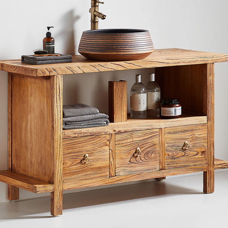 Pastoral style retro bathroom Vanity