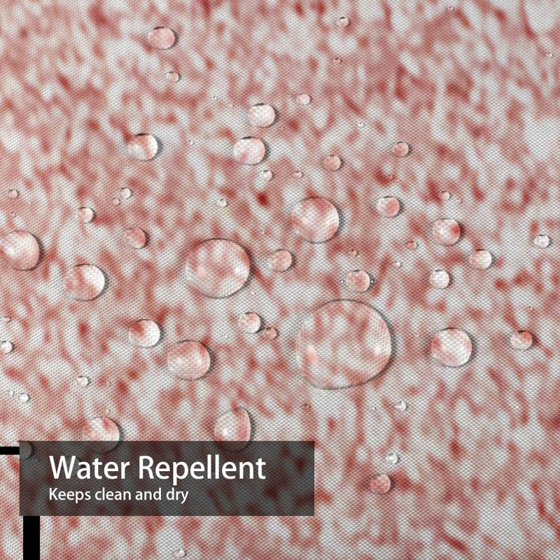 Rideau de douche rose avec 12 crochets, L 72 po x l 72 po