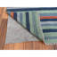 Tapis orange / bleu en laine noué à la main de conception unique 10 pi 4 po x 14 pi 2 po New Age