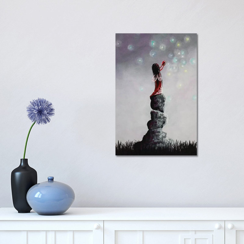 Little Garnet Fairy - Print on Canvas, 30.48 cm H x 45.72 cm W, Wrapped Canvas