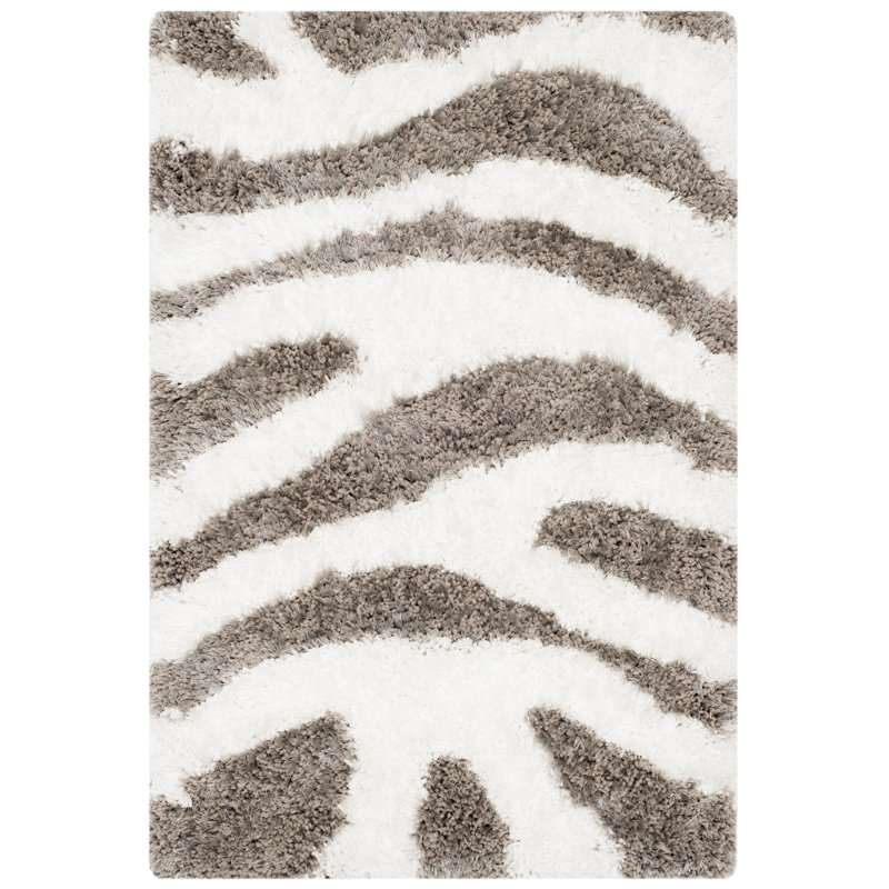 Hempstead Barcelona Shag Hand Tufted Performance Animal Print Rug, Rectangle 2' x 3'