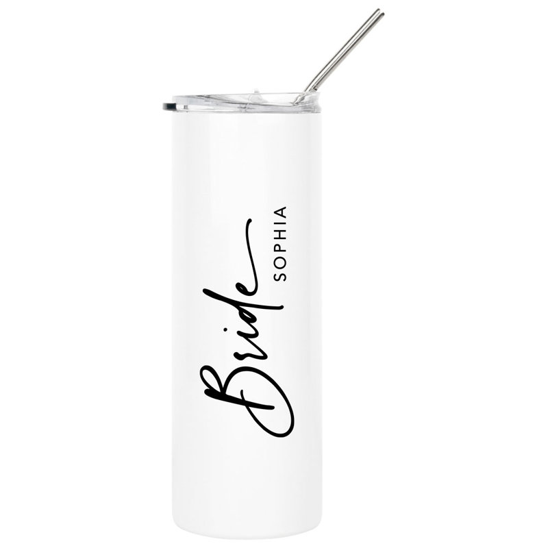 Gobelet de voyage en acier inoxydable à double paroi 20 oz avec paille Custom Bridesmaids