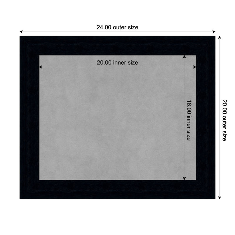 Tableau magnétique noir Tribeca, 20" H x 24" W