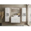 80 mm Wall Mounted Combined Vanity Unit with Vessel Ceramic Basin-1532586172