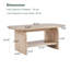 Table basse ovale de 97 cm avec rangement, table centrale à deux niveaux de style moderne du milieu du siècle pour salon