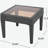 Outdoor Antibes Wicker Side Table,Accent Table,Grey
