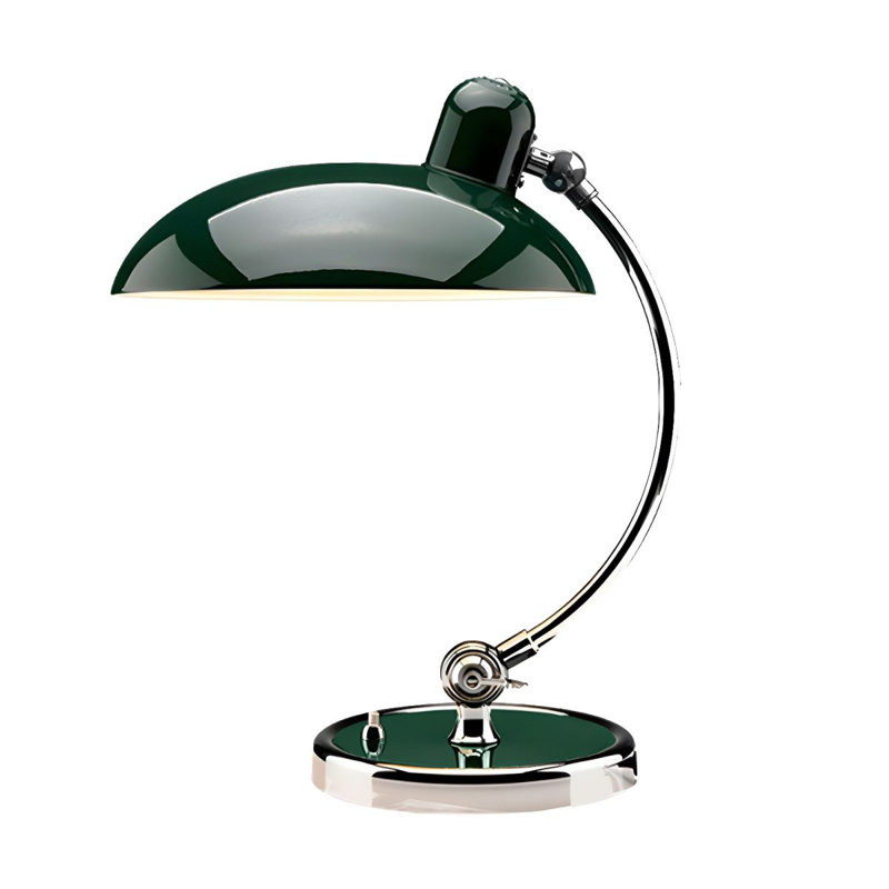 Modern Goose Neck Swing Arm Table Lamp, Green, 15.75" H x 11.22" W x 11.22" 