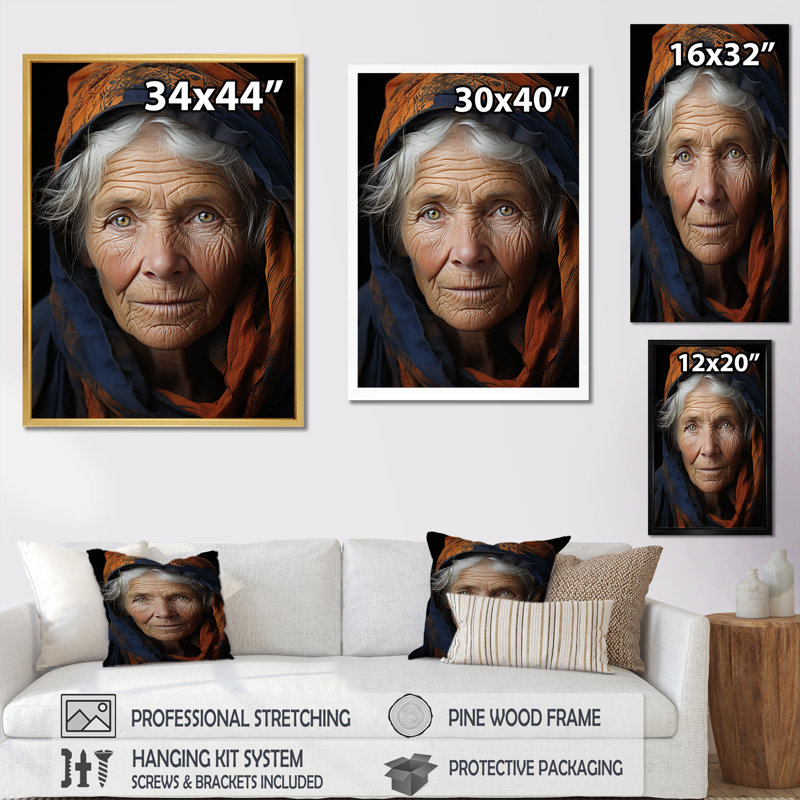 " Woman Amber Annotations ", Black Single Picture Framed, 32" H x 16" W x 1" D