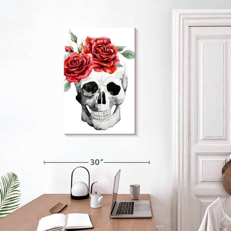 Fleurs de crâne Kerner, H 30 po x l 20 po
