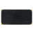 Sereia 48 In. Black Rectangular Wood Console Table With Gold Corner Accents And Shelf