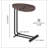 C-Shaped Side Table, C Table End Table for Sofa and Bedside, Couch Side Tables, Wood C-Shaped End Table with Metal Frame Slide for Bedroom Living Room ()-125570414