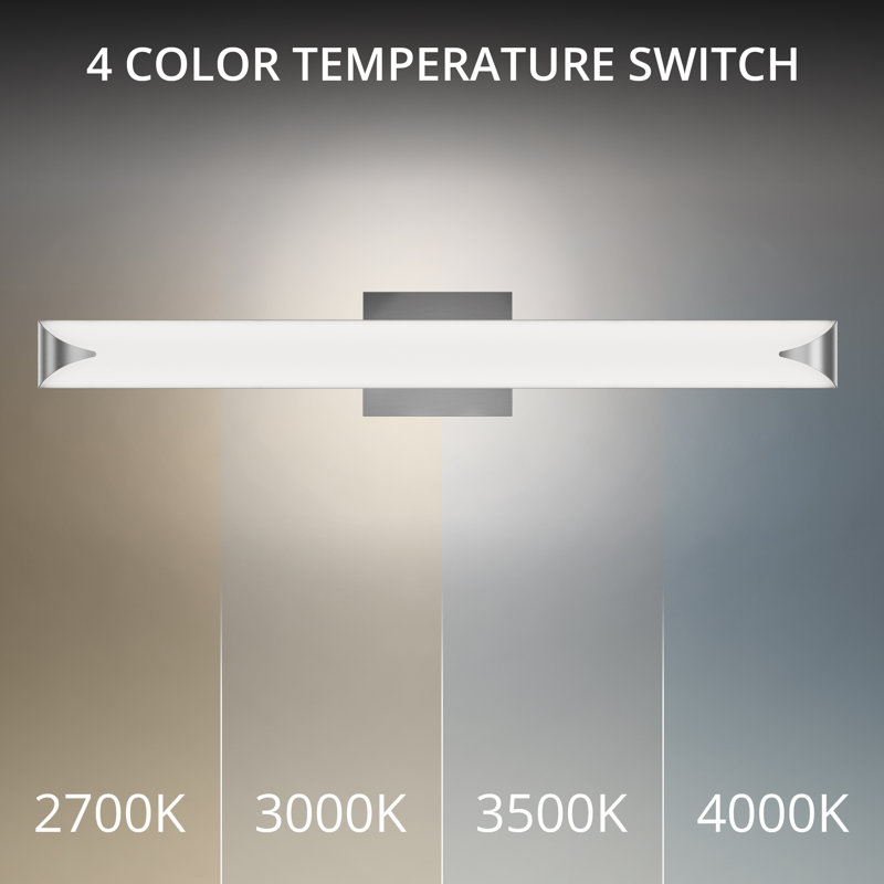 Straitaway Dimmable 32" Bath Vanity & Wall Light With Built In Color Temperature Switch from 2700K/3000K/3500K/4000K