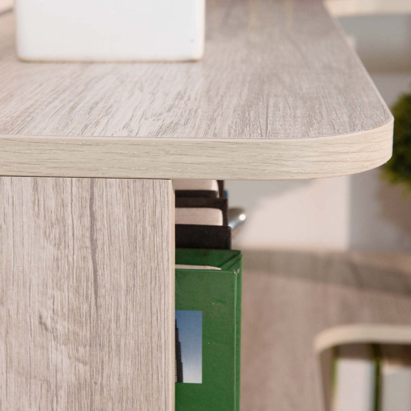 Bibliothèque d'angle peu encombrante avec sécurité anti-basculement, Light Grey