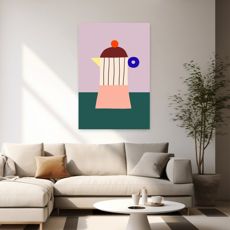 Art contemporain, art moderne abstrait géométrique, H 60 po x l 40 po