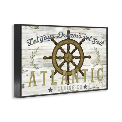 «Let Your Dreams Set Sail», estampe numérique encadrée, design par Jennifer Pugh