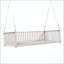 Balancelle de jardin simple minimaliste avec structure en bois d'acacia et design incliné - Blanc-129584783