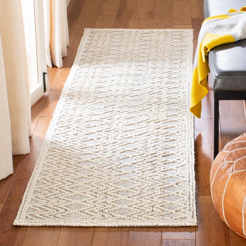 Hamlin Trace Hand Tufted Wool Geometric Rug, Runner 2'3" x 8'