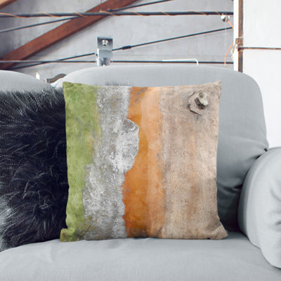 Aberdeen Beach In Scotland Square Throw Cushion