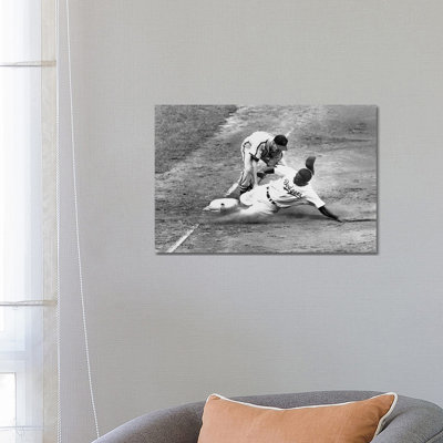 Jackie Robinson (1919-1972) - Wrapped Canvas Print