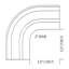 Rayon extérieur de H 1-3 / 8 po x 5,5 po x l 4/8/8 po-91944545