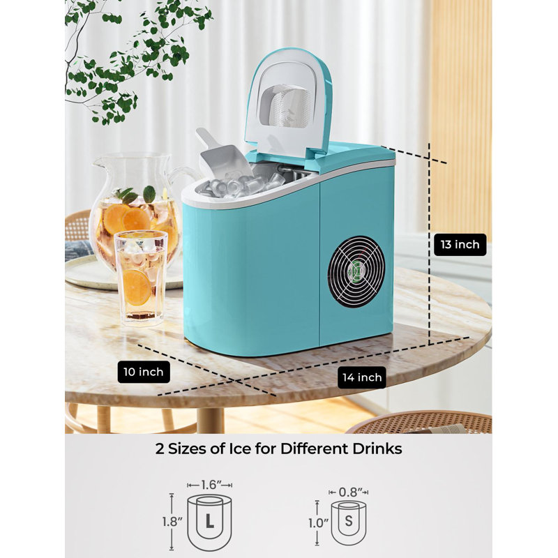 Machine à glaçons électrique portative compacte, machine à glace de comptoir avec panneau facile à utiliser, fonctionnement silencieux et écoénergétique