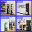 Panneaux perforés en métal - Tablette à double face avec 30 crochets, 63 x 23 x 15 po, organisateur de panneau perforé portable pour le bricolage, décoration de cuisine, magasin de téléphone portable / noir-852623377