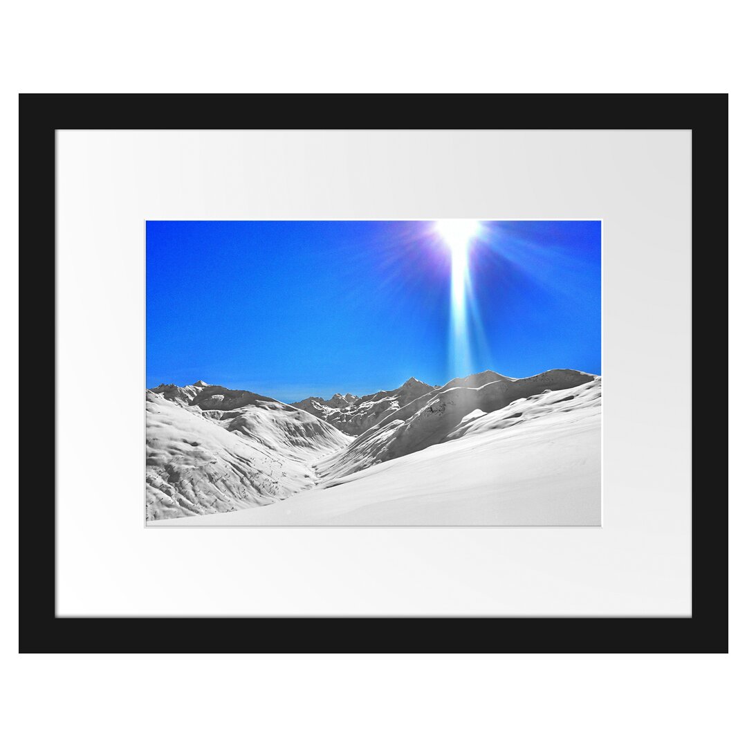 Gerahmtes Poster Berglandschaft im Winter