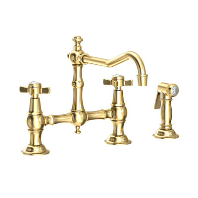 Chesterfield Kitchen Bridge Faucet with Side Spray